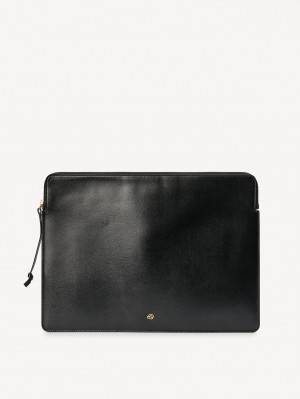 Black By Malene Birger Aya Leather Laptop Case Other Accessories | AU_BB10790