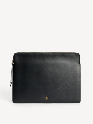Black By Malene Birger Aya Leather Laptop Case Other Accessories | AU_BB11382