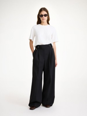 Black By Malene Birger Taal High-waisted Trousers | AU_BB23702