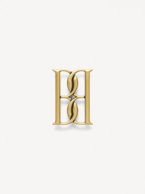Gold By Malene Birger Mono Small Gold-tone Brooch Other Accessories | AU_BB60707