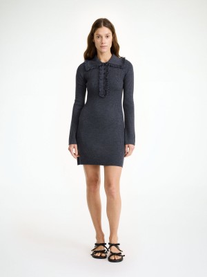 Jet grey By Malene Birger Tonai Merino Wool Dress Knitwear | AU_BB58484