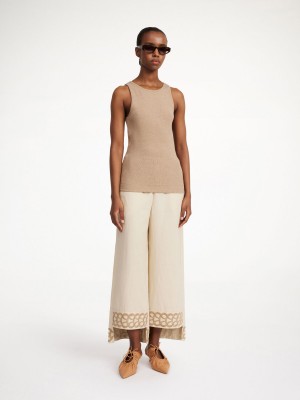 Oyster Gray By Malene Birger Mirabellos Linen Trousers | AU_BB25510
