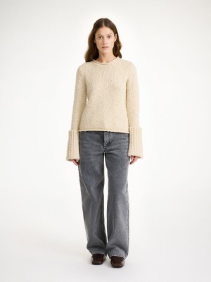 Oyster Gray By Malene Birger Sorena Sweater Knitwear | AU_BB53884