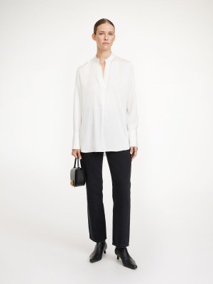 Soft White By Malene Birger Mabillon Silk Shirts | AU_BB22002